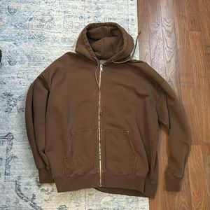 Brandy Melville brown zip up